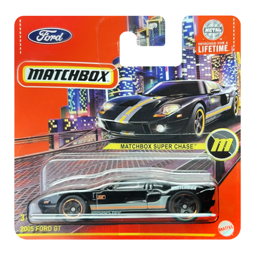 Машинка Велике Місто Matchbox 2005 Ford GT Super Chase Metro 1:64 HXN59 Black - Retromagaz