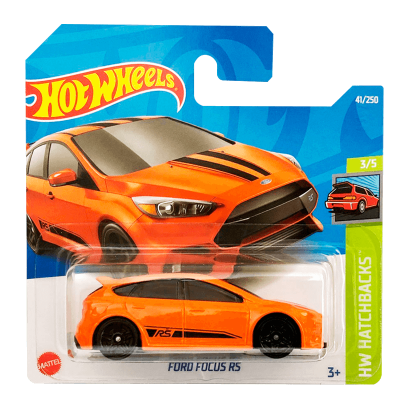Машинка Базовая Hot Wheels Ford Focus RS Hatchbacks 1:64 HCX73 Orange - Retromagaz