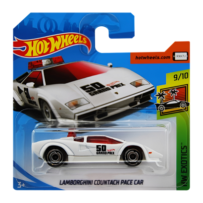 Машинка Базовая Hot Wheels Lamborghini Countach Pace Car Exotics 1:64 FJY15 White - Retromagaz