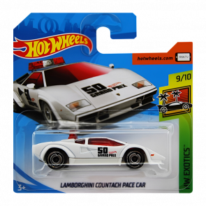 Машинка Базовая Hot Wheels Lamborghini Countach Pace Car Exotics 1:64 FJY15 White