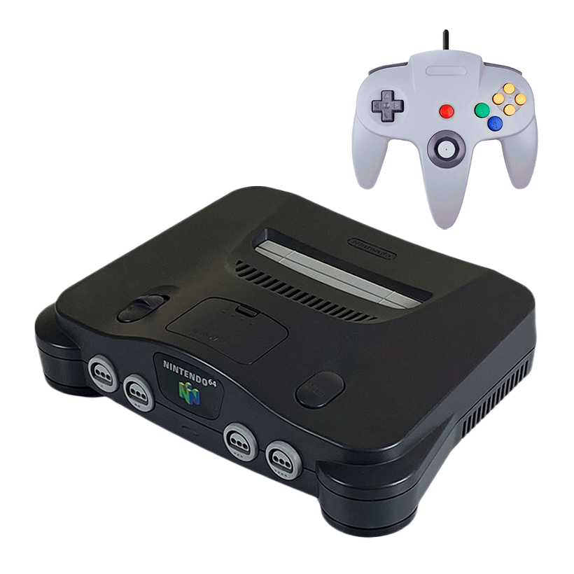 Набір Консоль Nintendo N64 NUS-001 Europe Charcoal Grey Б/У  + Геймпад Дротовий RMC Новий - Retromagaz