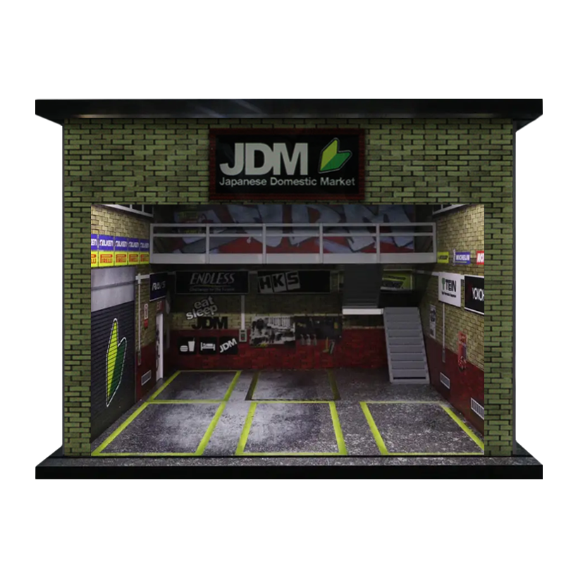 Діорама G-Fans JDM Garage Гараж з Підсвіткою 1:64 - Retromagaz