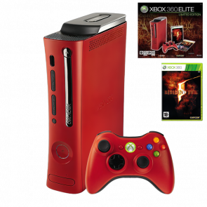 Консоль Microsoft Xbox 360 Jasper Elite Resident Evil 5 Limited Edition LT3.0 120GB Red + Гра + Коробка Б/У - Retromagaz