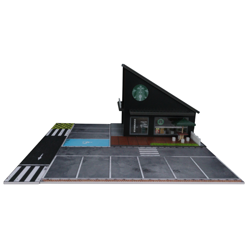 Діорама G-Fans Starbucks Building 1:64 710025 Black - Retromagaz