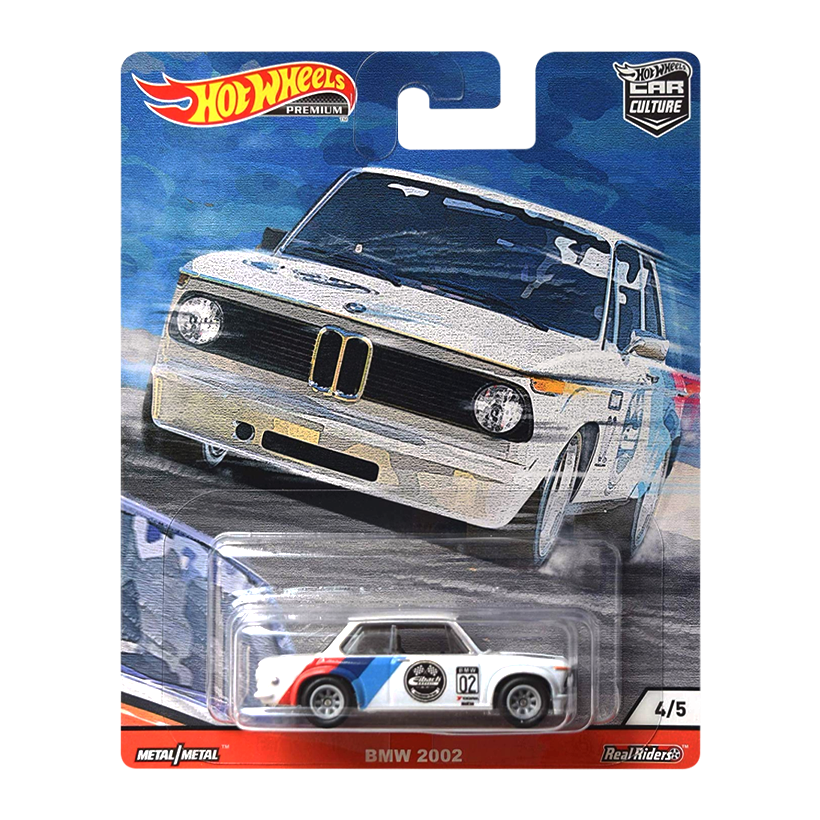 Машинка Premium Hot Wheels BMW 2002 Door Slammers 1:64 GJP79 White - Retromagaz