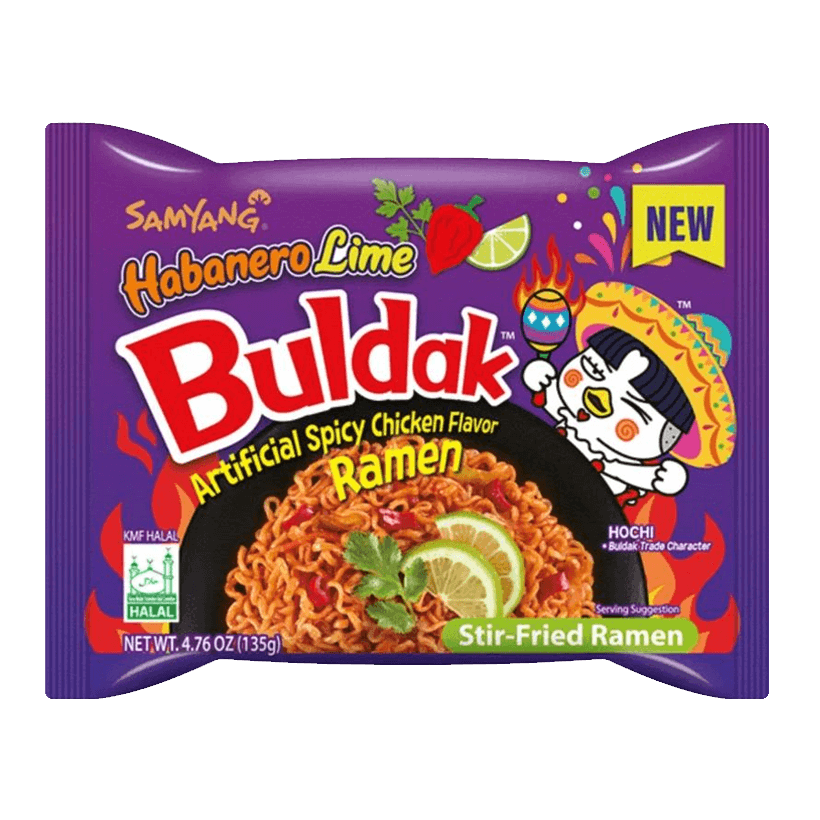 Лапша Samyang Buldak Habanero Lime (Куриная с Перцем Хабанеро и Лаймом) Острая 135g - Retromagaz