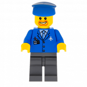 Фигурка Lego 973pb0098 Blue 3 Button Jacket & Tie City Airport air038 Б/У