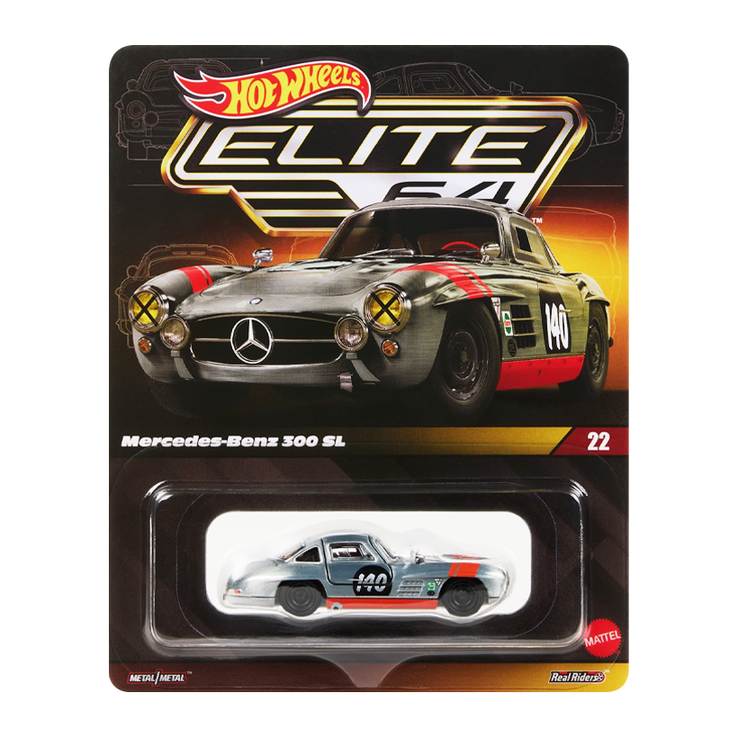 Машинка Premium Hot Wheels Mercedes-Benz 300 SL Elite 64 1:64 JNF05 Grey - Retromagaz