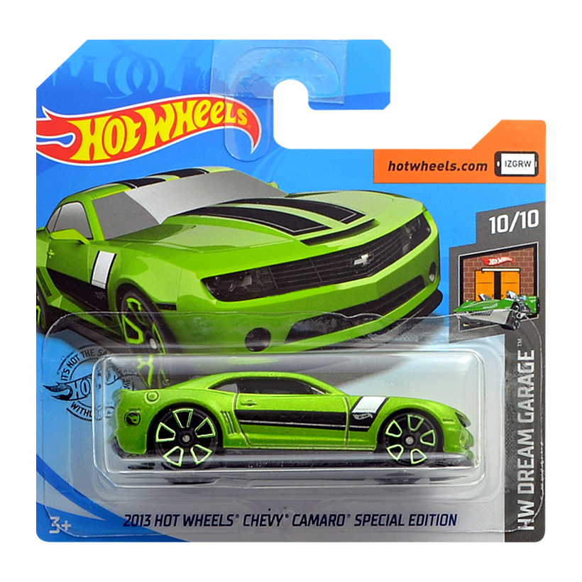 Машинка Базовая Hot Wheels 2013 Chevy Camaro Special Edition Treasure Hunts Dream Garage 1:64 GHD73 Green - Retromagaz