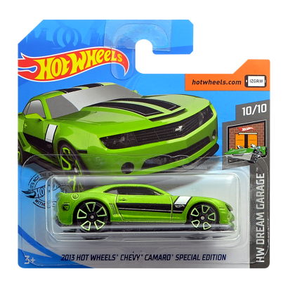 Машинка Базовая Hot Wheels 2013 Chevy Camaro Special Edition Treasure Hunts Dream Garage 1:64 GHD73 Green - Retromagaz