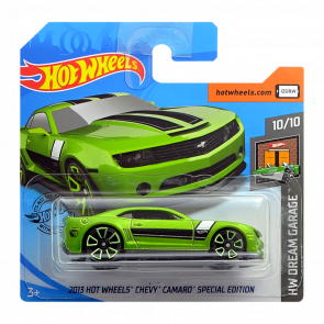 Машинка Базовая Hot Wheels 2013 Chevy Camaro Special Edition Treasure Hunts Dream Garage 1:64 GHD73 Green - Retromagaz