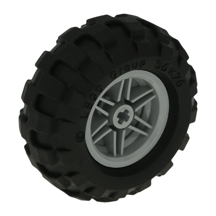 Колесо 2шт Lego Сборное 30.4mm D. x 20mm 56145c02 55976 4297210 4297209 6495636 Light Bluish Grey Б/У - Retromagaz