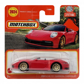 Машинка Большой Город Matchbox Porsche 911 Carrera Cabriolet Highway 1:64 HVN24 Red - Retromagaz