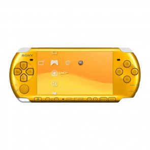 Консоль Sony PlayStation Portable Slim PSP-3ххх Модифікована 32GB Bright Yellow + 5 Вбудованих Ігор Б/У