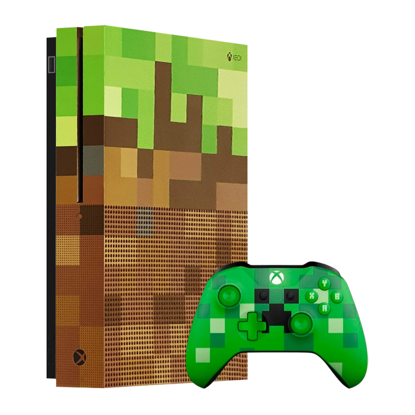 Набор Консоль Microsoft Xbox One S Minecraft Limited Edition 500GB Green Б/У  + Геймпад Беспроводной Version 2 - Retromagaz