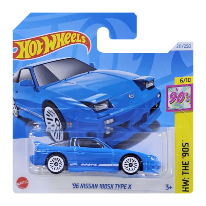 Машинка Базова Hot Wheels '96 Nissan 180SX Type X The `90S 1:64 HTB08 Blue - Retromagaz