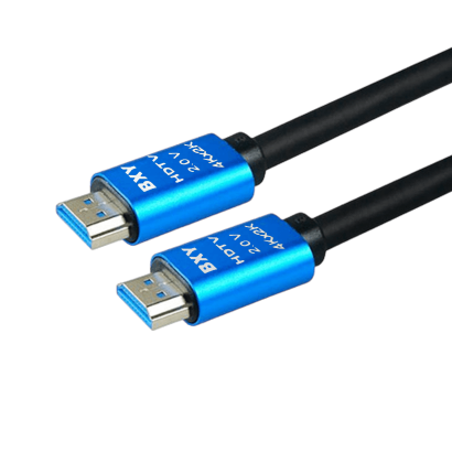 Кабель BXY HDMI 2.0 - HDMI 2.0 Black Blue 3m - Retromagaz