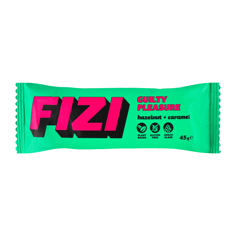 Батончик Fizi Шоколадный Guilty Pleasure Hazelnut & Caramel 45g - Retromagaz