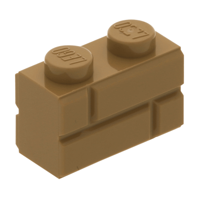 Кубик Lego with Masonry Profile Модифікована 1 x 2 98283 4646577 Dark Tan 20шт Б/У - Retromagaz