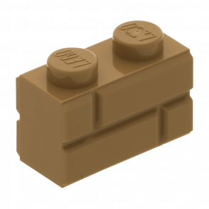 Кубик Lego Модифікована 1 x 2 with Masonry Profile 98283 4646577 Dark Tan 20шт Б/У - Retromagaz