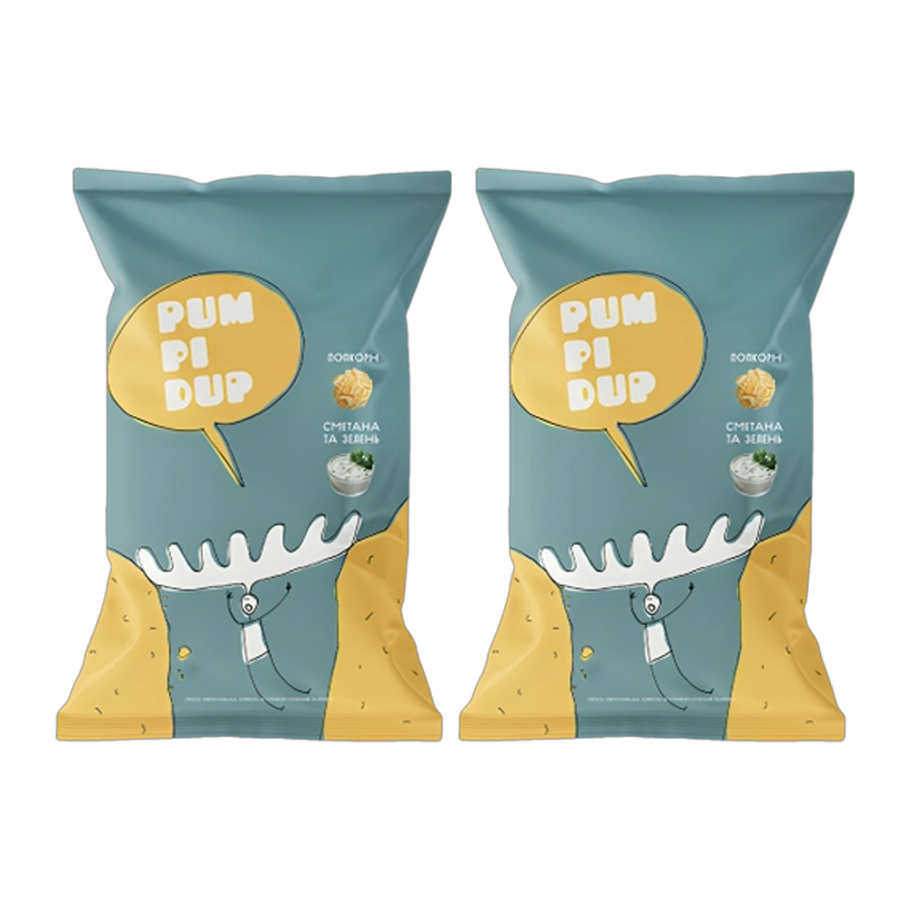 Набор Попкорн 2шт Pumpidup со Вкусом Сметаны и Укропа 90g - Retromagaz