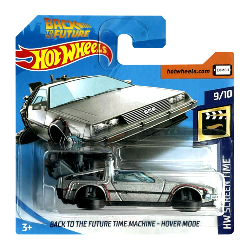 Машинка Базовая Hot Wheels Back to the Future Time Machine - Hover Mode DeLorean DMC-12 Screen Time 1:64 FYC50 Silver - Retromagaz