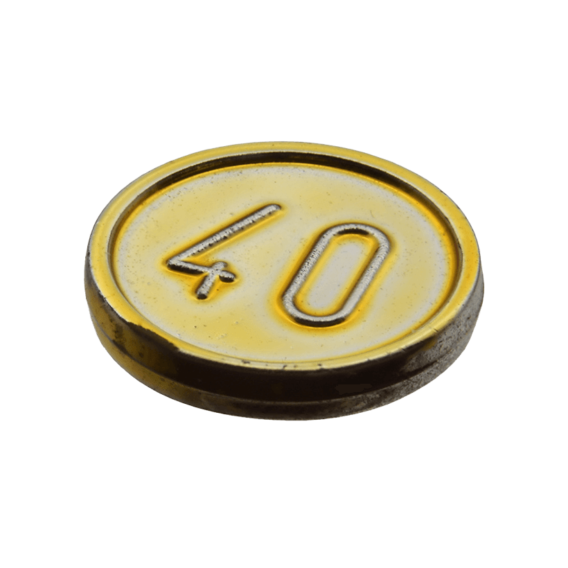 Другое Lego Coin Type 1 with 40 Mark 70501d Chrome Gold Б/У - Retromagaz