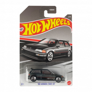 Тематична Машинка Hot Wheels '90 Honda Civic EF Honda 1:64 HDH17 Grey - Retromagaz