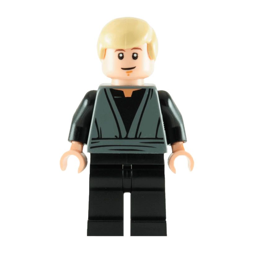 Фігурка Lego Джедай Luke Skywalker Dark Bluish Gray Jedi Robe Star Wars sw0433 75005 Б/У - Retromagaz