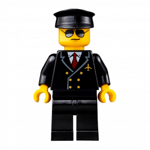 Фігурка Lego City Airport 973pb0109 Red Tie and 6 Buttons Black and Silver Sunglasses air055 Б/У Нормальний