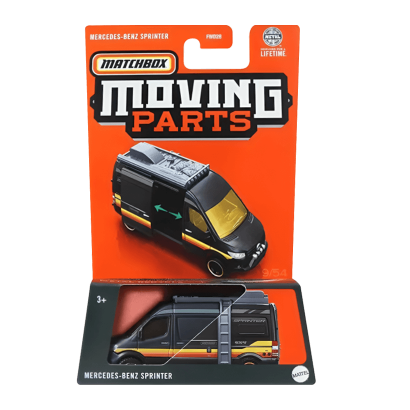 Тематическая Машинка Matchbox Mercedes-Benz Sprinter Moving Parts 1:64 FWD28/HVM94 Black - Retromagaz