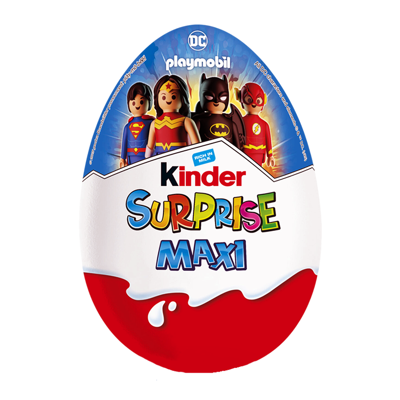 Шоколадное Яйцо Kinder Surprise MAXI DC Superheroes x Playmobil 100g - Retromagaz