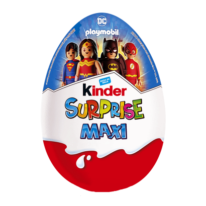 Шоколадне Яйце Kinder Surprise MAXI DC Superheroes x Playmobil 100g - Retromagaz