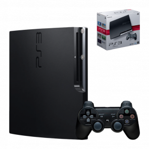 Набір Консоль Sony PlayStation 3 Slim 320GB Black Б/У Хороший + Коробка Standart Grey