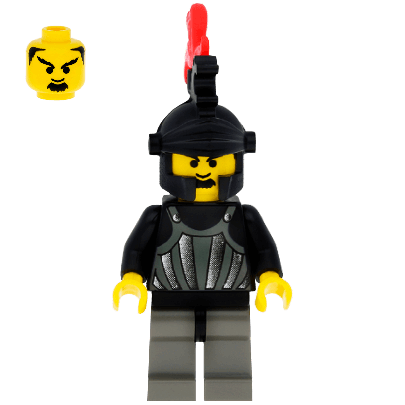 Фігурка Lego Fright Knights Knight 1 Black Dragon Helmet Castle cas250 Б/У - Retromagaz