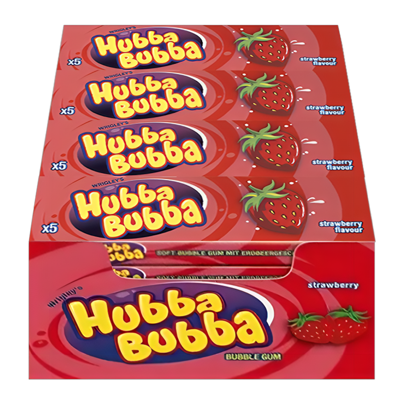 Набір Жувальна Гумка 20шт Hubba Bubba Strawberry 35g - Retromagaz