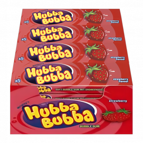 Набір Жувальна Гумка 20шт Hubba Bubba Strawberry 35g - Retromagaz