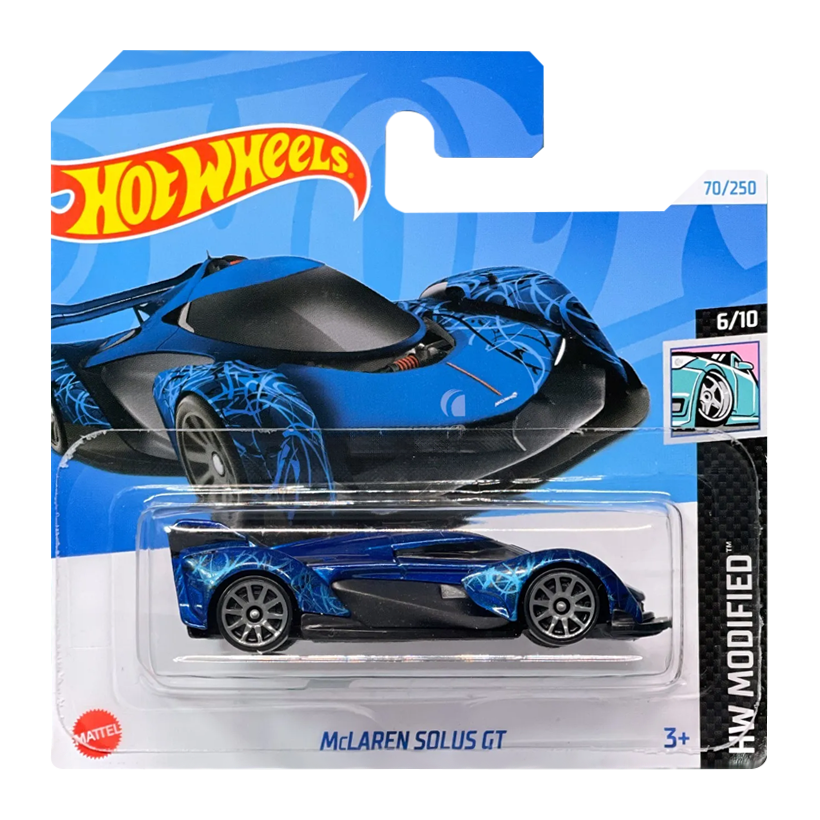 Машинка Базовая Hot Wheels McLaren Solus GT Modified 1:64 HTB68 Blue - Retromagaz