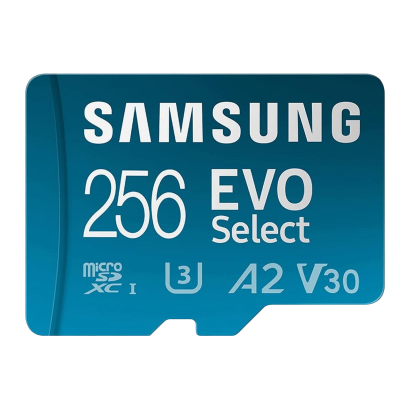 Карта Памяти Samsung Evo Select UHS-I U3 V30 A2 + SD Adapter 256GB - Retromagaz
