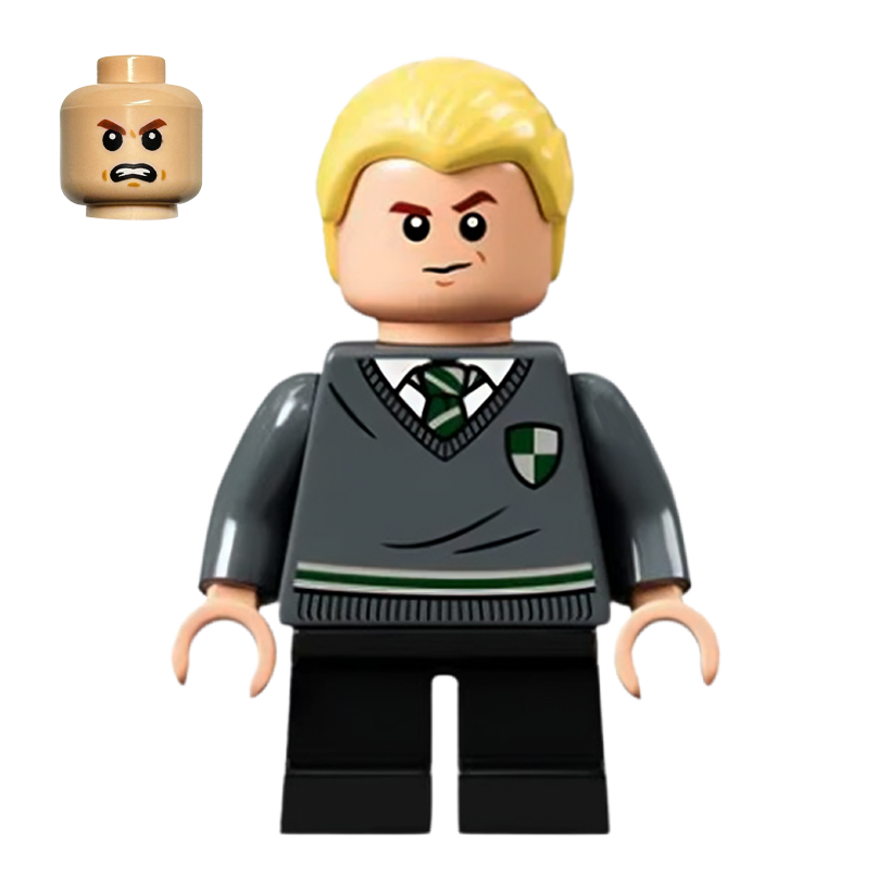 Фігурка Lego Harry Potter Draco Malfoy Slytherin Sweater with Crest Films hp267 Б/У - Retromagaz