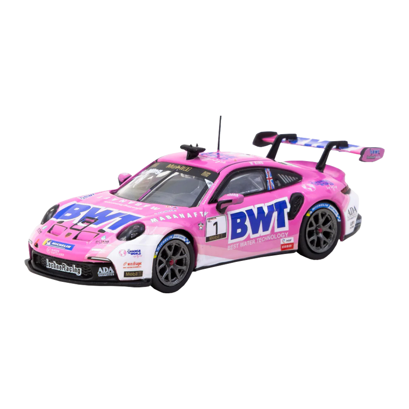 Машинка Premium Tarmac Works Porsche Porsche 911 GT3 Cup (992) Porsche Mobil 1 Supercup 2024 GLOBAL64 1:64 T64-093-24PSC01 Pink - Retromagaz