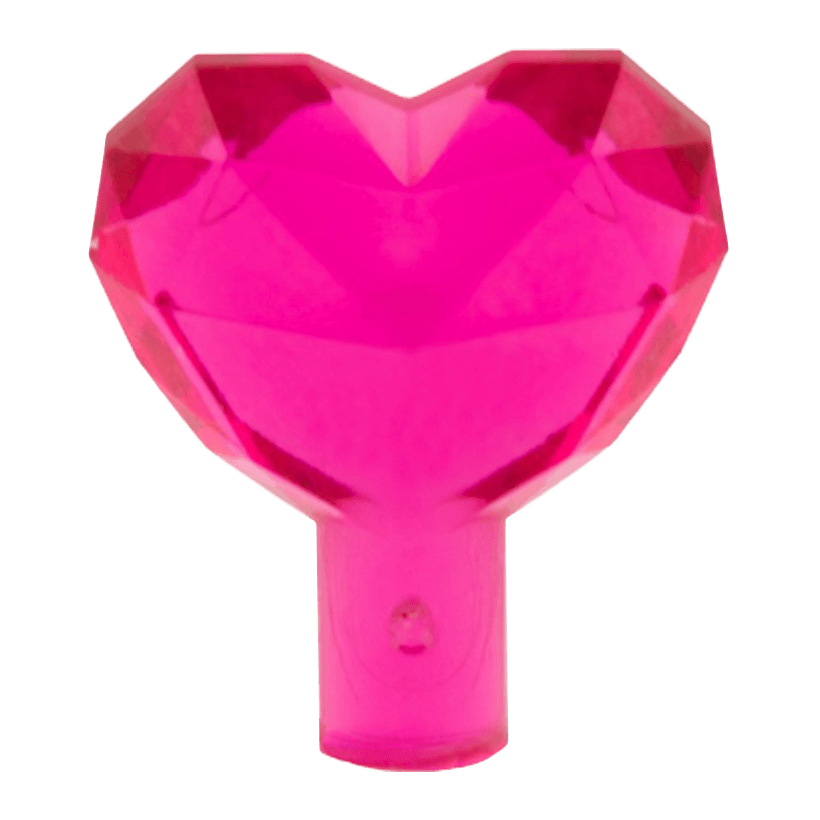 Скала 20шт Lego Драгоценность Heart Shaped 1 x 1 15745 28682 6058337 6240042 Trans-Dark Pink Б/У - Retromagaz