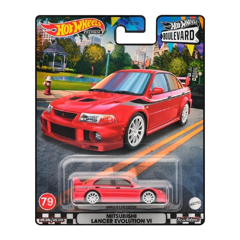 Машинка Premium Hot Wheels Mitsubishi Mitsubishi Lancer Evolution VI Boulevard 1:64 GJT68/HKF26 Red - Retromagaz