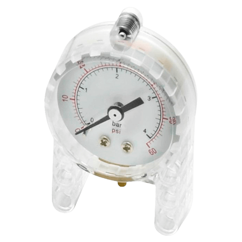 Technic Lego Пневматика Pneumatic Pressure Gauge Manometer 6 x 3 x 9 64065c01 63590 4529230 Trans-Clear Б/У - Retromagaz