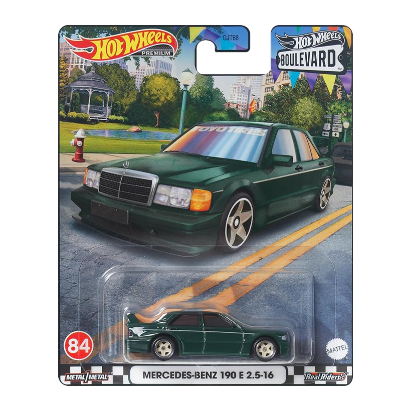 Машинка Premium Hot Wheels Mercedes-Benz 190 E 2.5-16 Boulevard 1:64 GJT68/HWW12 Green - Retromagaz