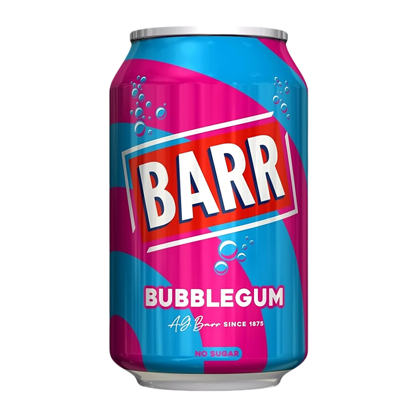 Напій Barr Bubblegum Zero Sugar 330ml - Retromagaz