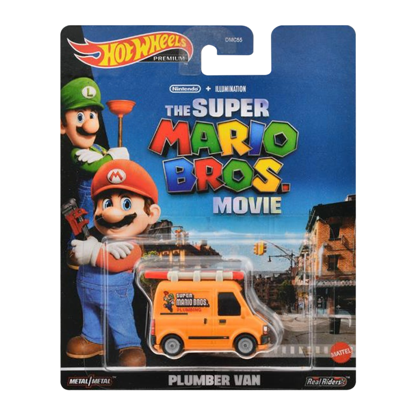 Машинка Premium Hot Wheels Nintendo The Super Mario Bros. Movie Plumber Van Rep. Entertainment 1:64 HKC19 Orange - Retromagaz