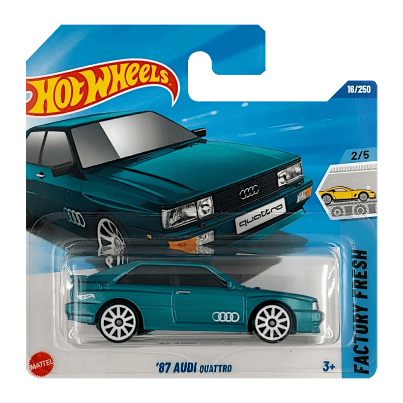Машинка Базовая Hot Wheels '87 Audi quattro Factory Fresh 1:64 HYW72 Green - Retromagaz
