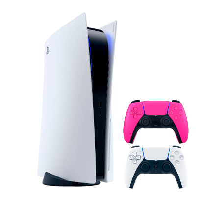 Набір Консоль Sony PlayStation 5 Blu-ray 825GB White Новий  + Геймпад Бездротовий DualSense Pink - Retromagaz