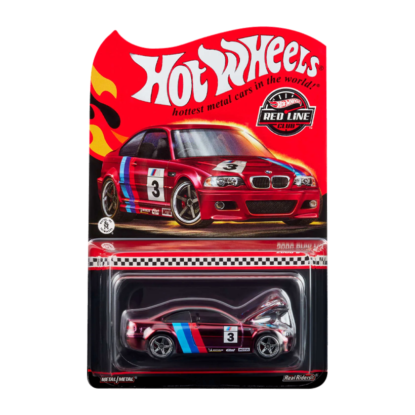 Машинка Premium Hot Wheels 2006 BMW M3 Red Line Club RLC 1:64 JCP11 Red - Retromagaz